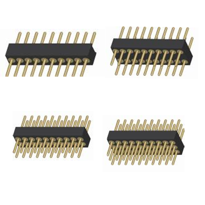 1.27mmMachined Pin single/Dual/three Row 180°